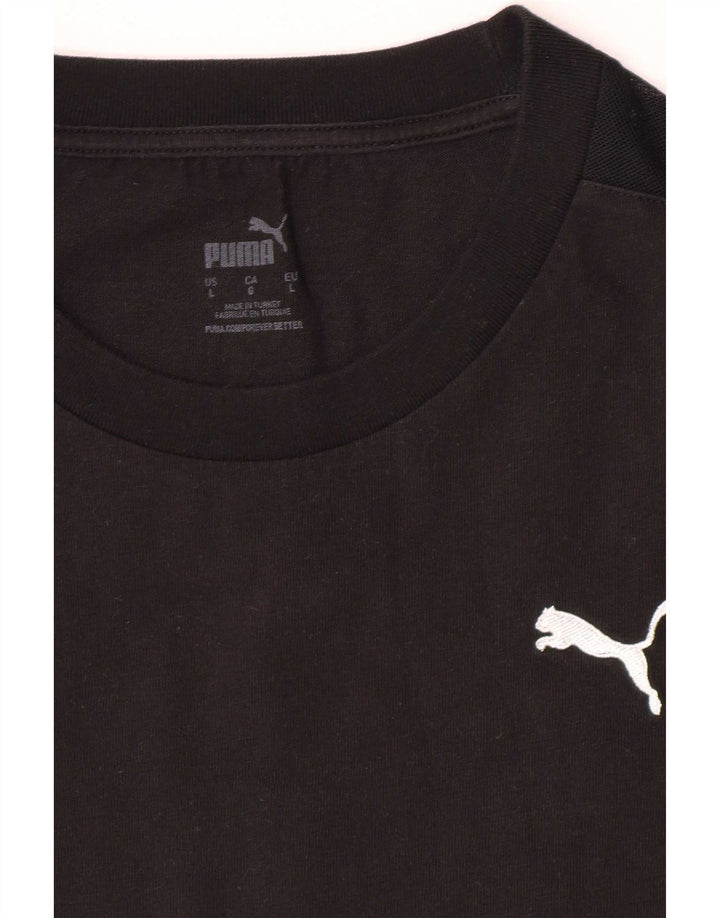 Puma Damen Übergroßes T-Shirt-Kleid UK 16 Large Schwarz