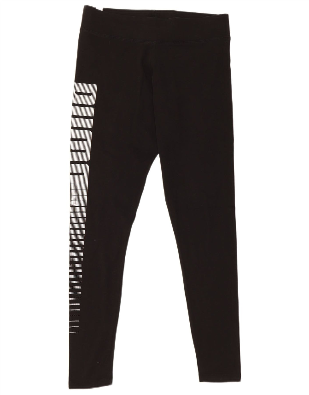Puma Womens Graphic Leggings UK 16 Große schwarze Baumwolle