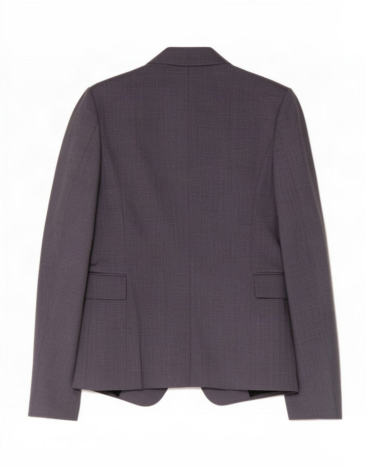 Zara Damen 1-Knopf-Blazerjacke UK 6 XS Marineblaues Acetat