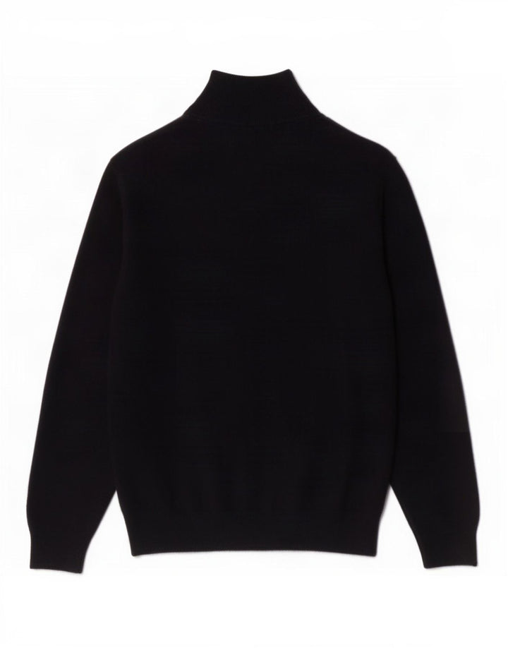 Gant Herren-Pullover mit Reißverschluss am Hals, mittlere marineblaue Wolle