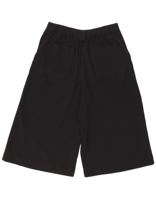 Marks & Spencer Damen-Caprihose mit weitem Bein, UK 12, M, W30, L18, Schwarz