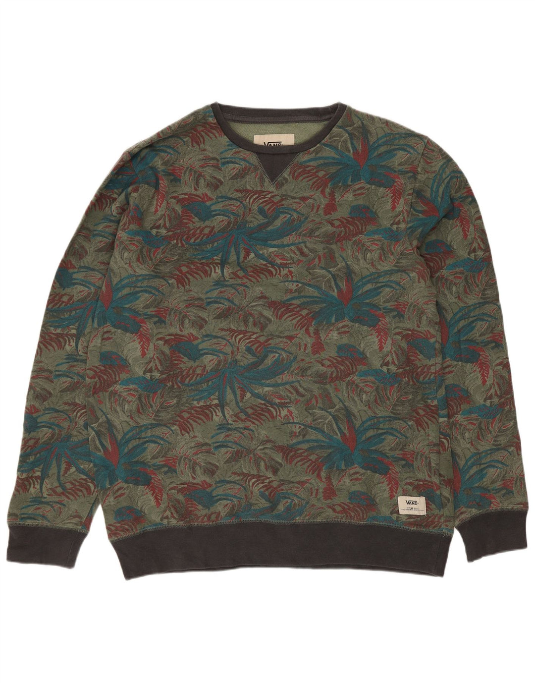 Vans Herren-Sweatshirt, Pullover, klein, mehrfarbig, Blumenmuster, Baumwolle