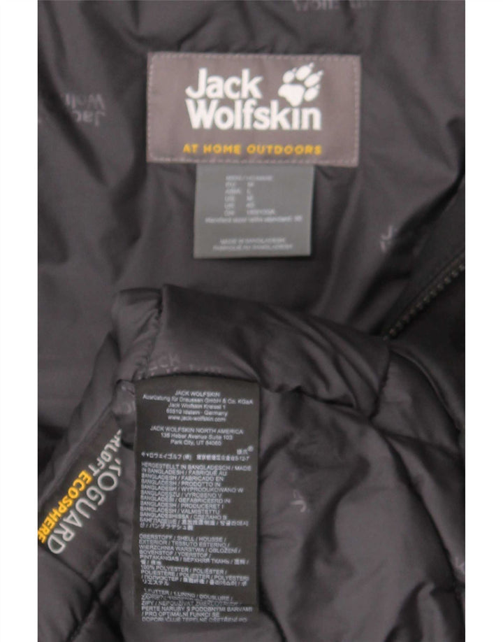 Jack Wolfskin Herren-Jacke mit Kapuze, gepolstert, UK 40, Größe L, Schwarz, Polyester