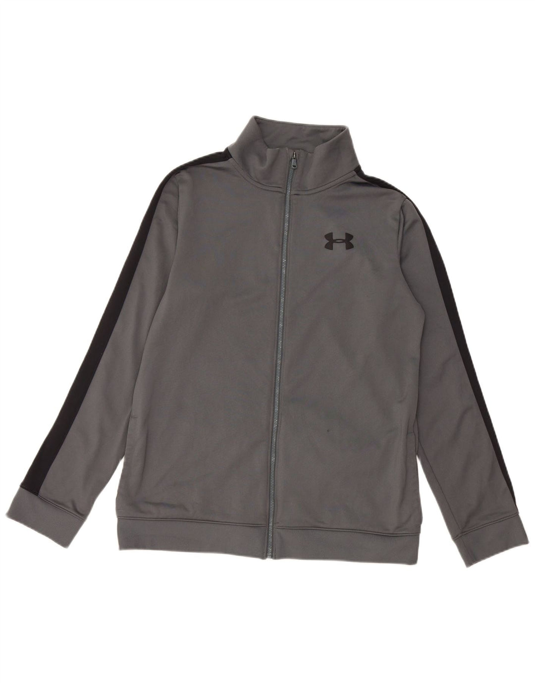 Under Armour Jungen-Trainingsanzug-Top-Jacke, 13–14 Jahre, XL, Grau, Farbblock