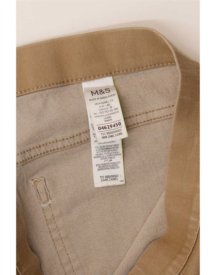 Marks & Spencer Damen Jegging-Jeans UK 12 Medium W30 L29 Braune Baumwolle