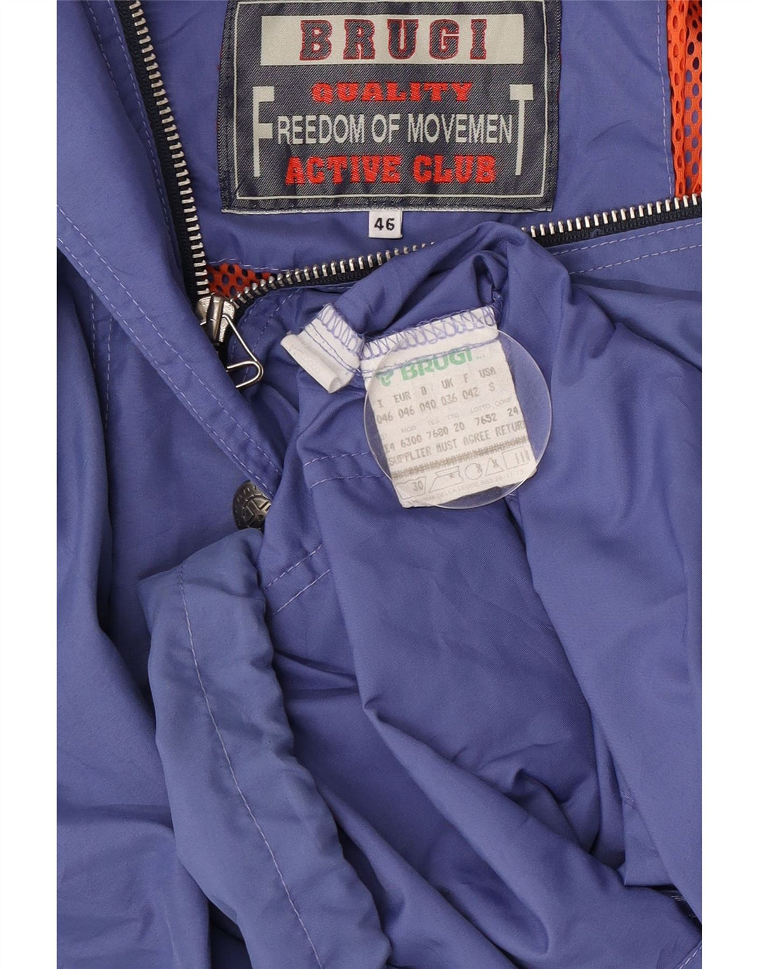 Brugi Damen Übergroße Windjacke IT 46 Large Blau