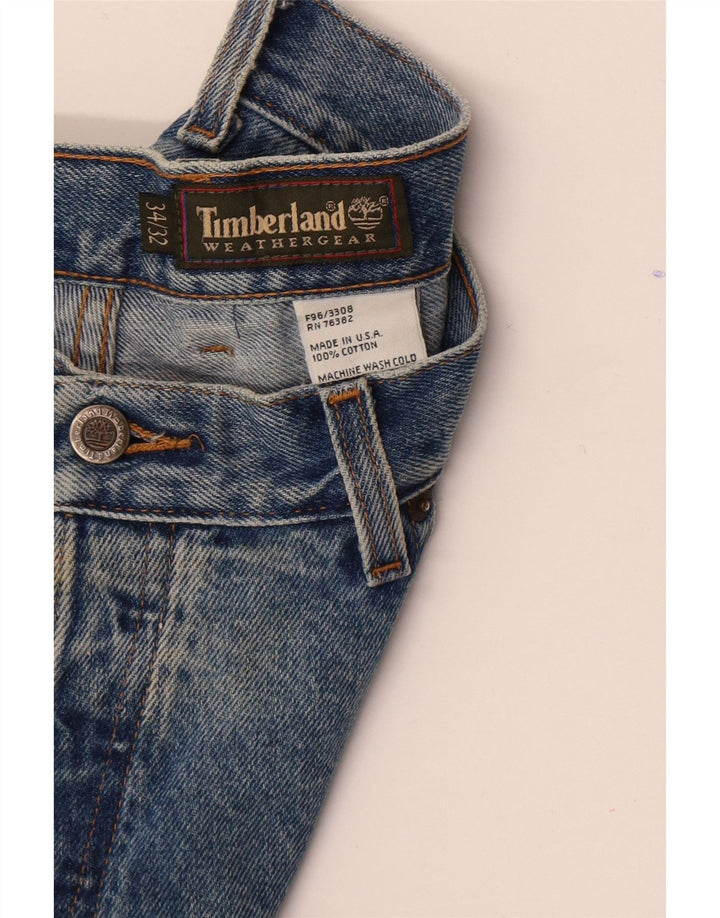 Timberland Herren Straight Jeans W34 L32 Blaue Baumwolle