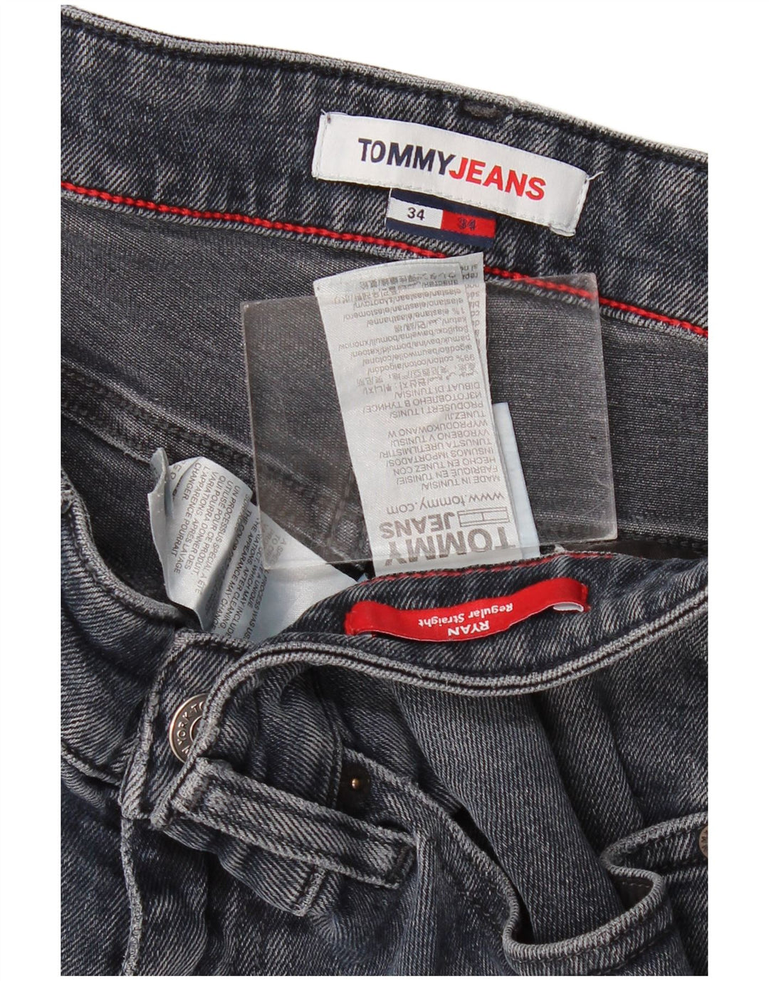 Tommy Hilfiger Herren Ryan Straight Jeans W34 L34 Marineblau Baumwolle