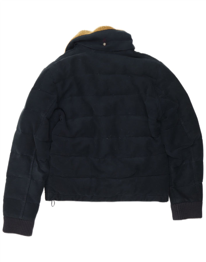 Aspesi Herren Wattierte Jacke UK 38 Medium Marineblau Baumwolle