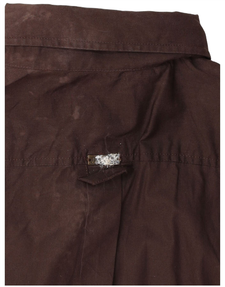 Just Cavalli Damen-Hemd UK 14 aus mittelbrauner Baumwolle