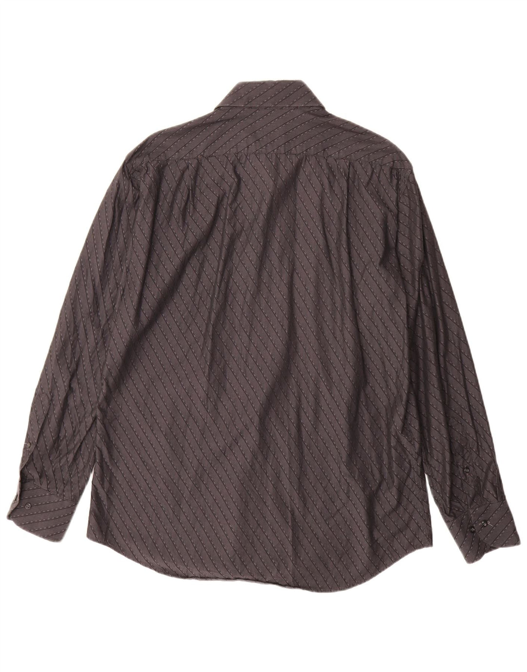 ROCCOBAROCCO Herrenhemd Größe 16 41 Große schwarz gestreifte Baumwolle