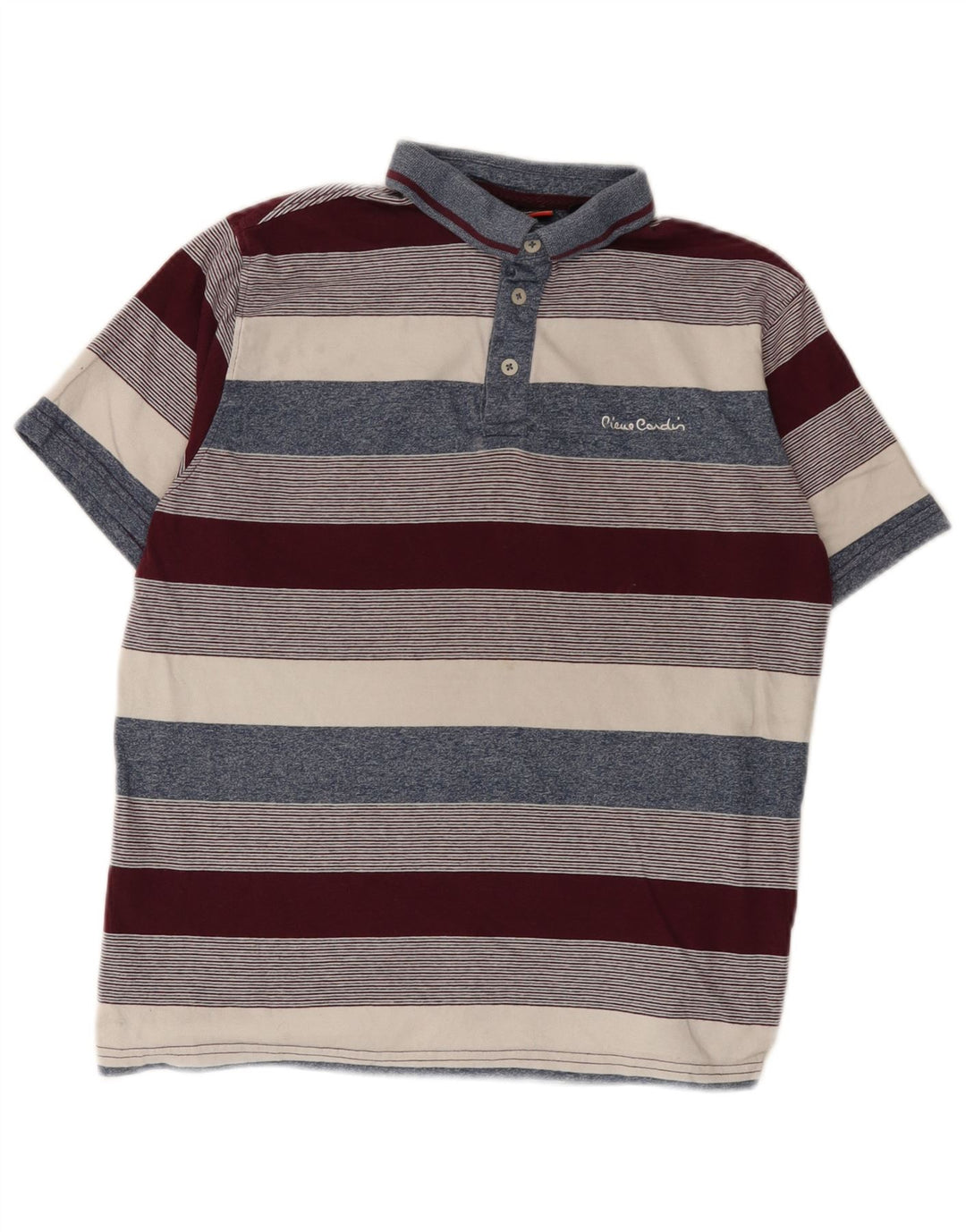 Pierre Cardin Herren-Poloshirt, mittelgroß, mehrfarbig, gestreift, Baumwolle
