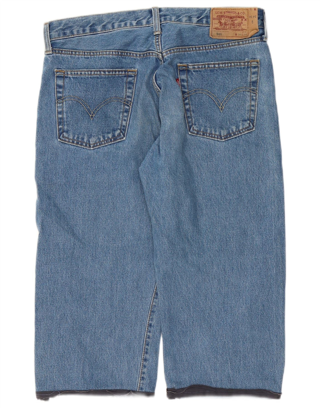 LEVI'S Herren 501 Capri-Jeans W34 L19 Blaue Baumwolle