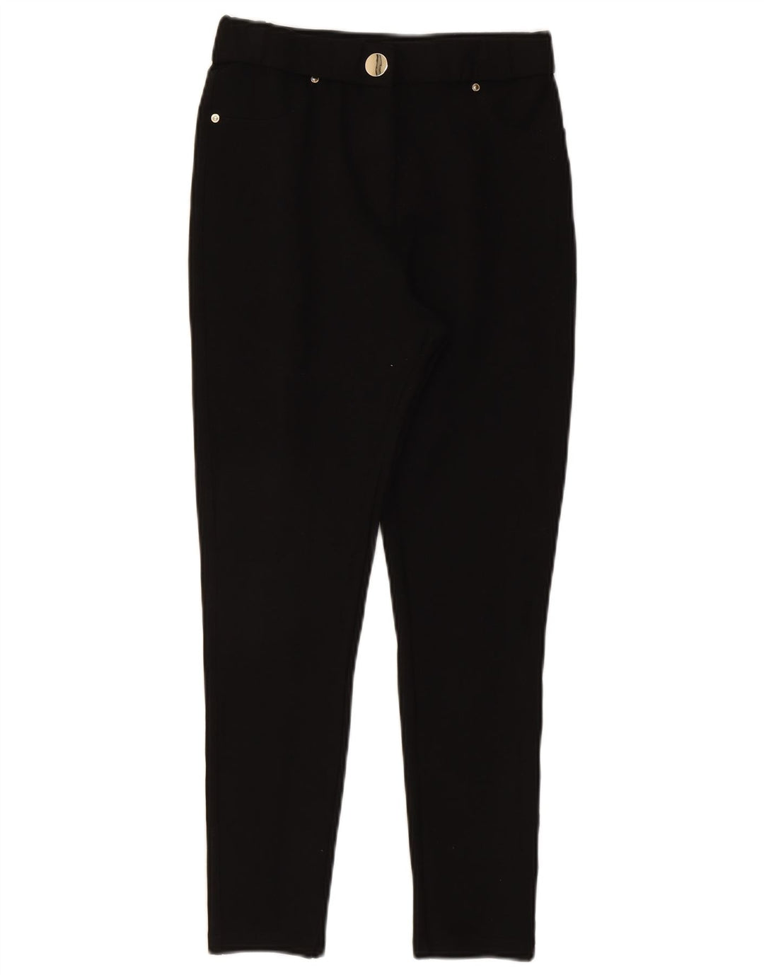 ZARA Womens Slim Capri Trousers Large W30 L20 Black Viscose