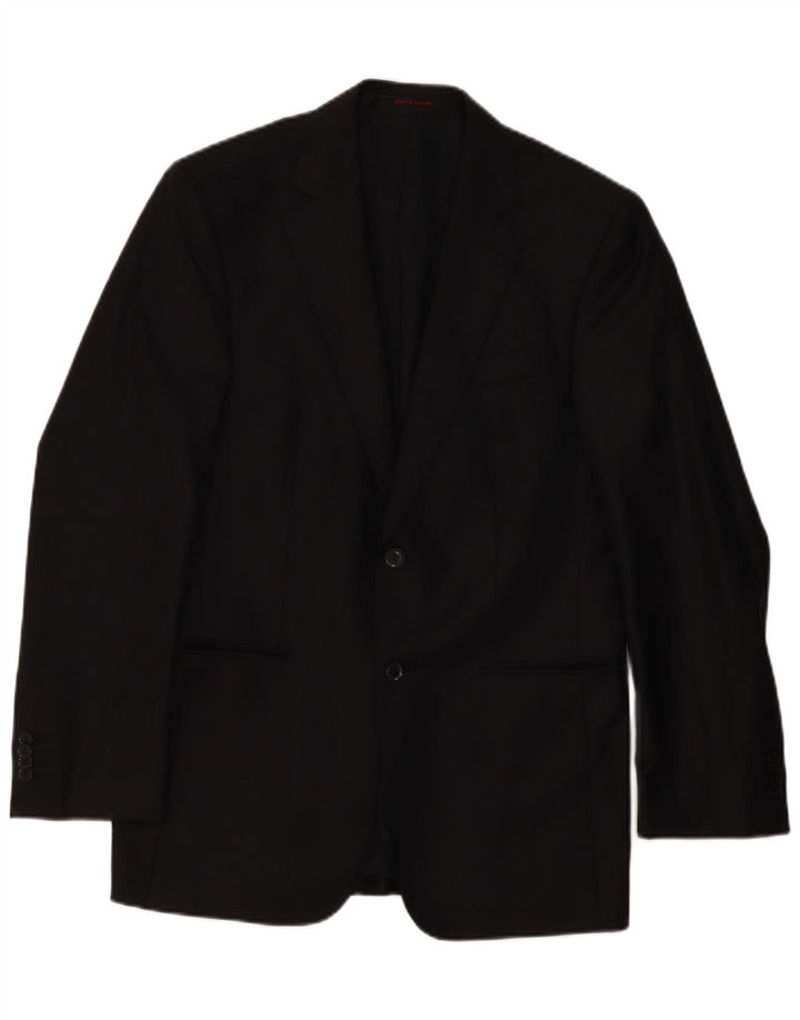 Pierre Cardin Herren 2-Knopf-Blazerjacke UK 38 Medium Schwarz Klassisch