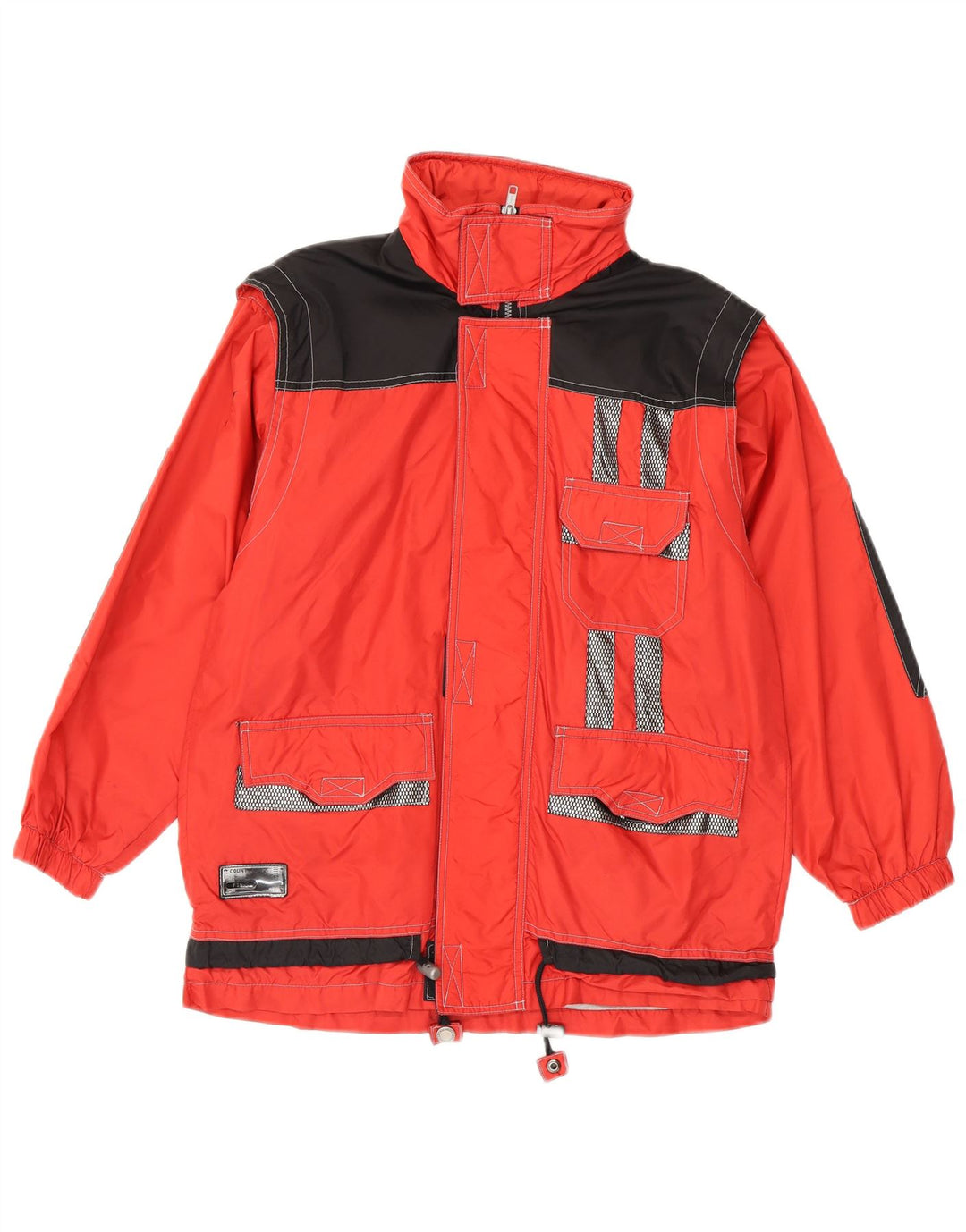 Astrolabio Herren-Windbreaker-Jacke, UK 16, Größe L, Rot, Colourblock-Polyamid