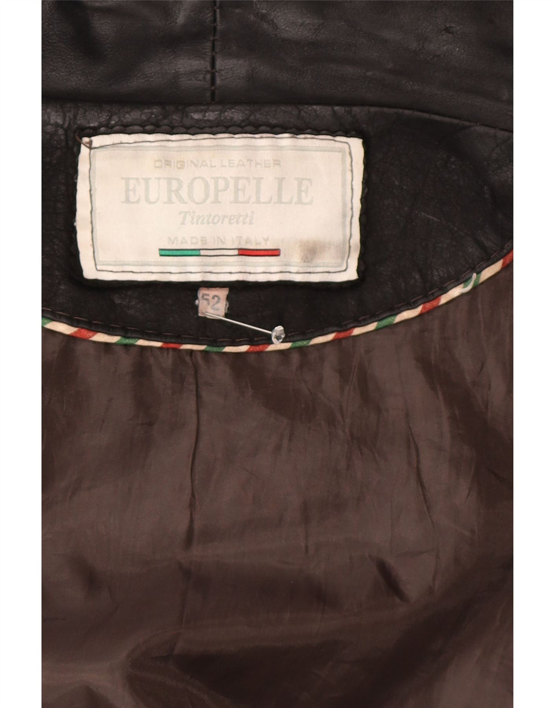 Vintage Herren Lederjacke IT 52 XL Schwarz
