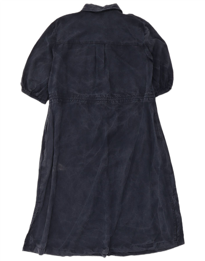 French Connection Damen Maxikleid UK 14 Medium Marineblau Lyocell