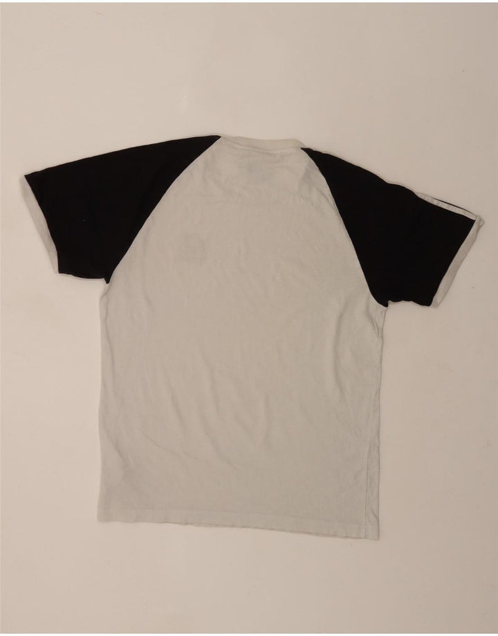 Adidas Herren T-Shirt Top Mittelweiß Colourblock Baumwolle