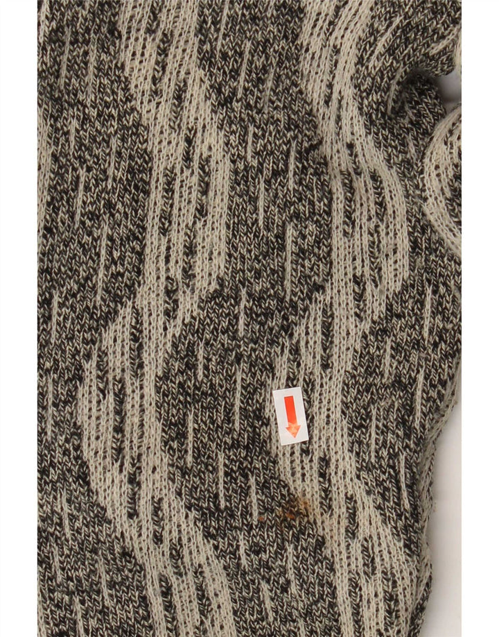 De Pletrl Herren-Strickjacke IT 50 mittelgraue Chevron-Wolle