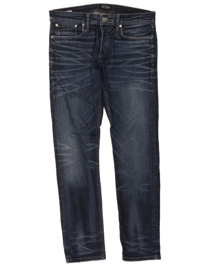 Jack & Jones Herren GLENN Slim Jeans W34 L32 Blaue Baumwolle