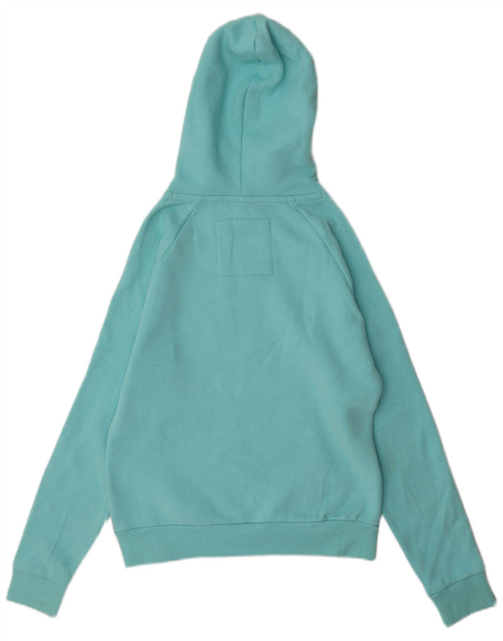 WEIRD FISH Grafik-Kapuzenpullover für Damen, UK 10, Größe S, Türkis, Baumwolle