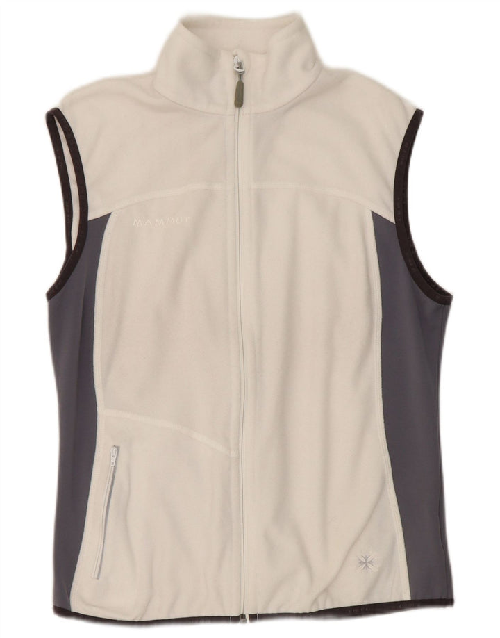Mammut Damen Fleeceweste UK 16 Large Weiß Colourblock Polyester