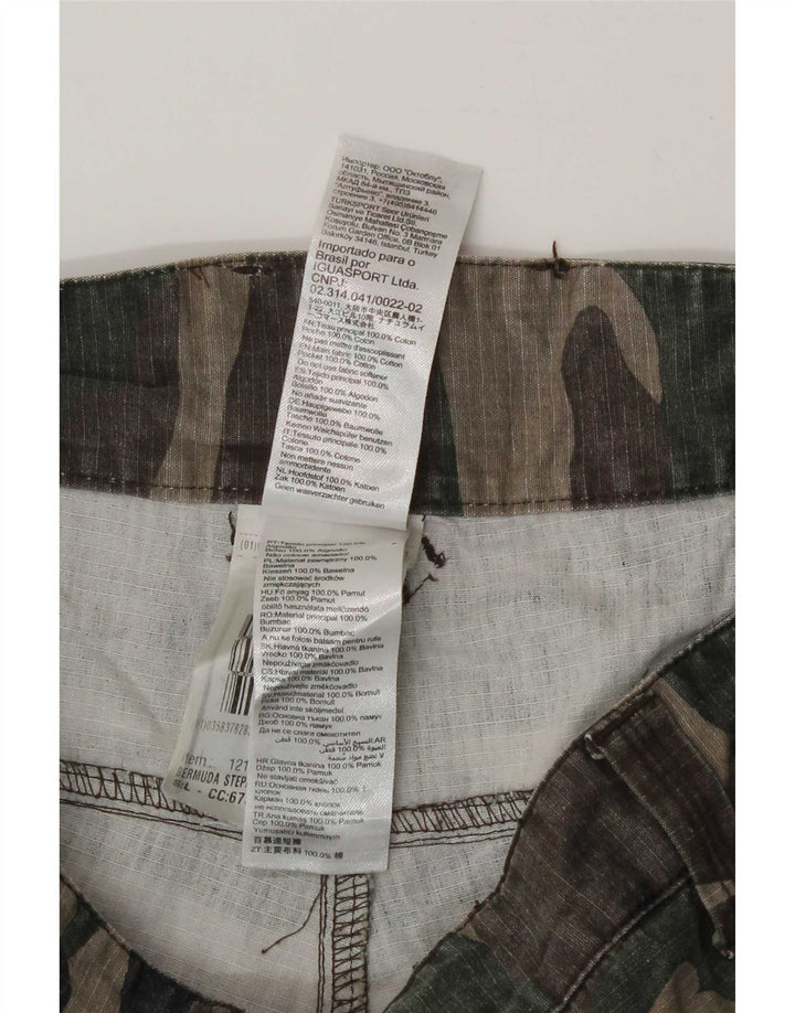 Decathlon Herren Cargo-Shorts, groß, W34, mehrfarbig, Camouflage-Baumwolle