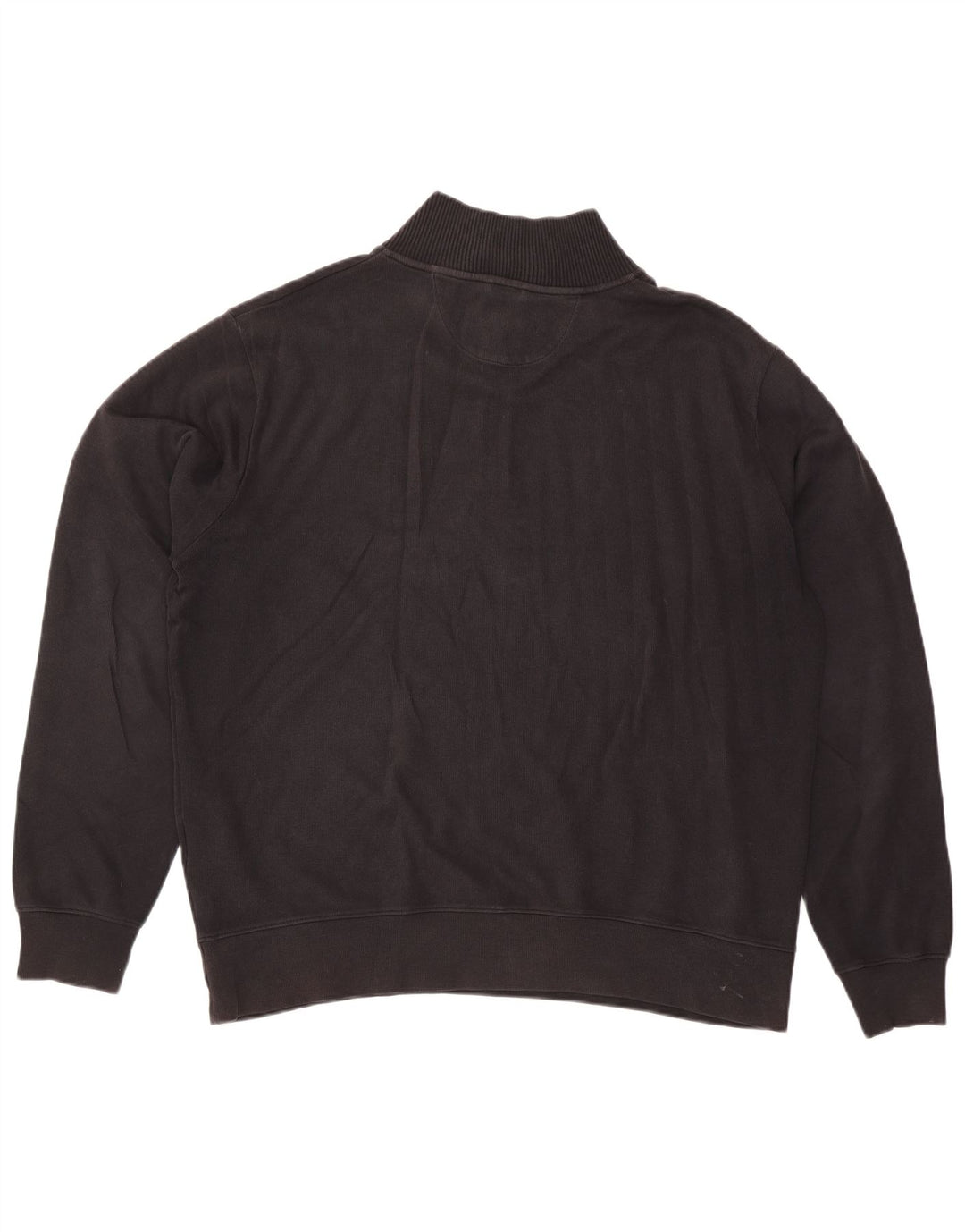 Gant Herren-Pullover mit Reißverschluss am Hals, 2XL, schwarze Baumwolle