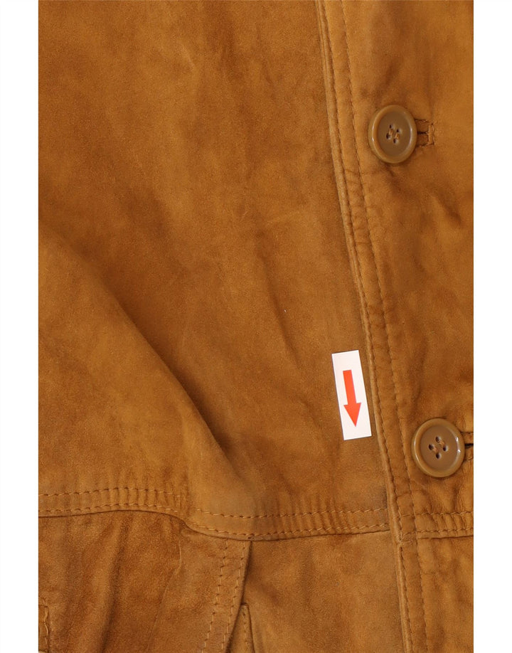 Conbipel Herren Wildleder Bomberjacke UK 42 XL Braunes Leder