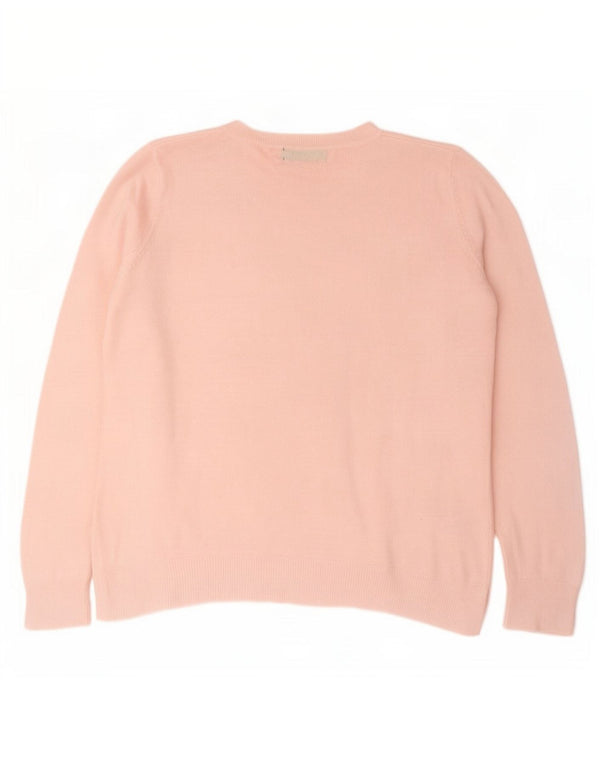 Marks & Spencer Damen-Pullover, übergroß, U-Boot-Ausschnitt, Gr. 16, Rosa