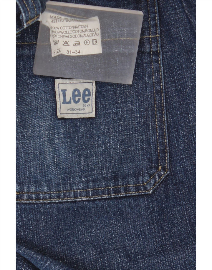 LEE Herren Straight Jeans W31 L30 Blaue Baumwolle