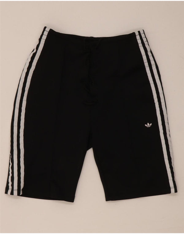 Adidas Damen Sportshorts UK 12 Medium Schwarz Baumwolle