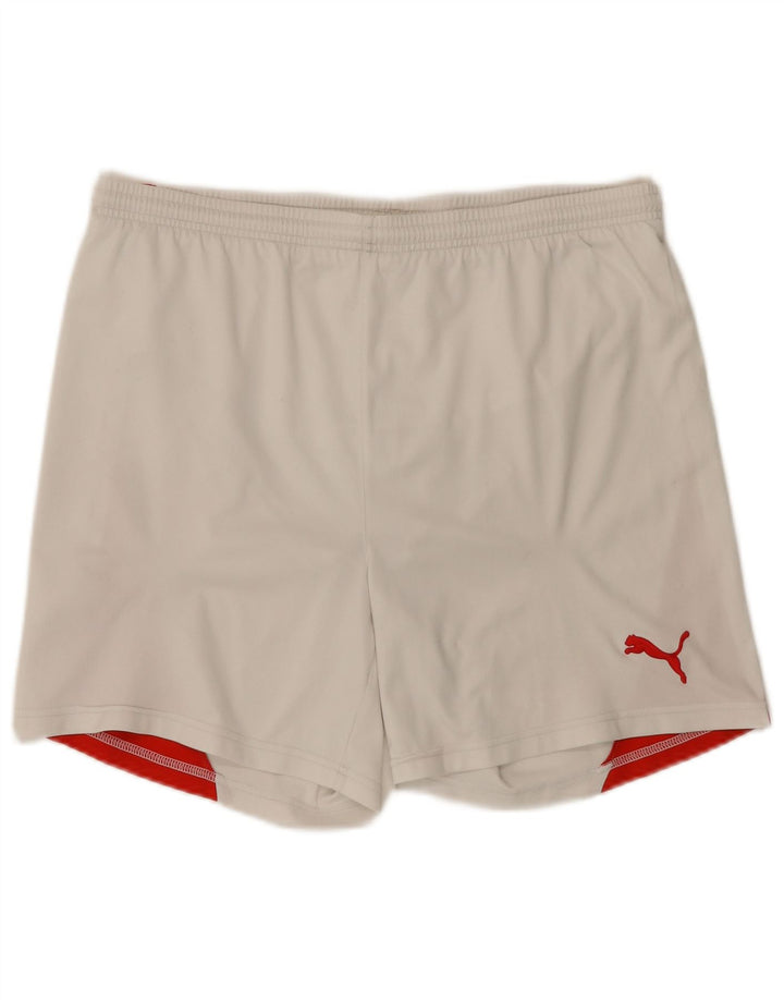 Puma Herren-Sportshorts, groß, weiß, Farbblock