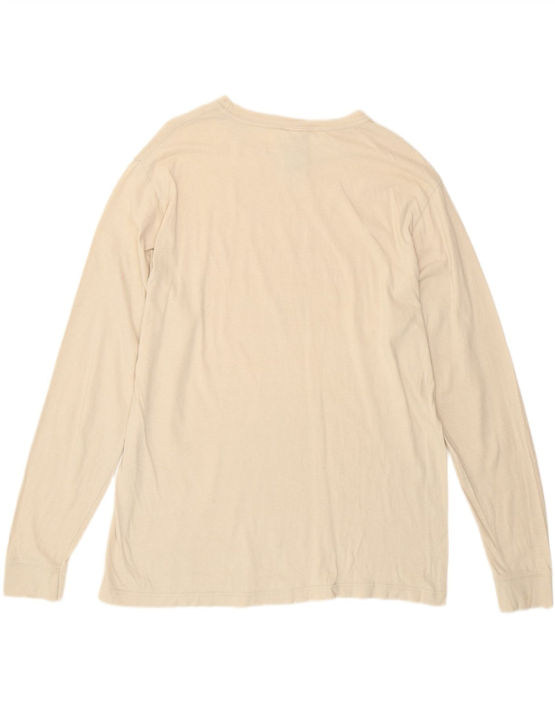 Tommy Hilfiger Herren-Oberteil, langärmelig, klein, cremefarbene Baumwolle