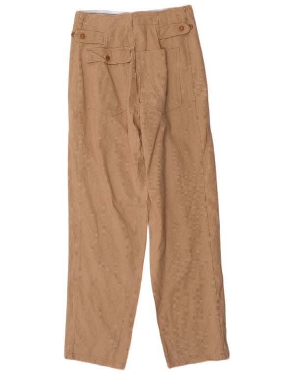 Vintage Damen gerade Cordhose IT 44 Medium W26 L32 Beige