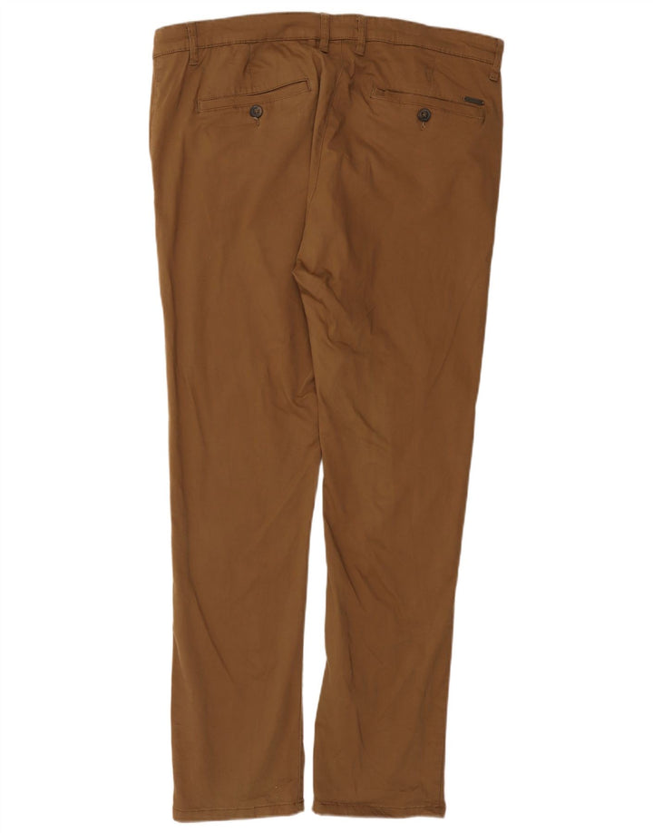 Pierre Cardin Herren-Chinohose mit normaler Passform, schmale Passform, W40, L31, braunes Polyester