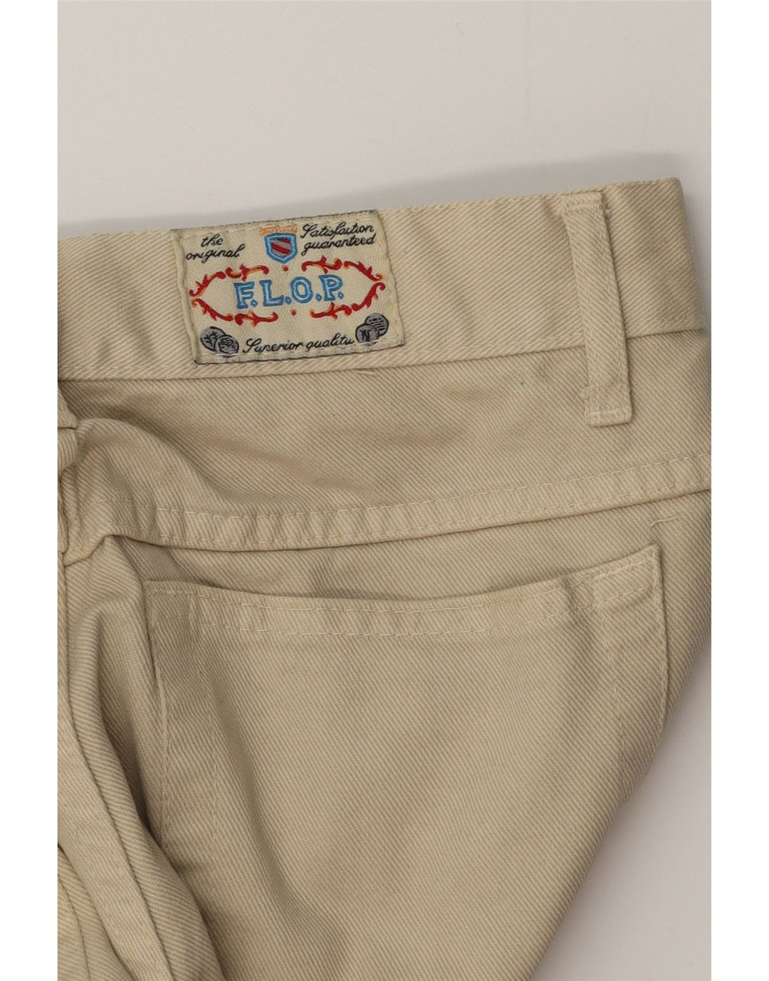 VINTAGE Damen Tapered Jeans W28 L32 Beige
