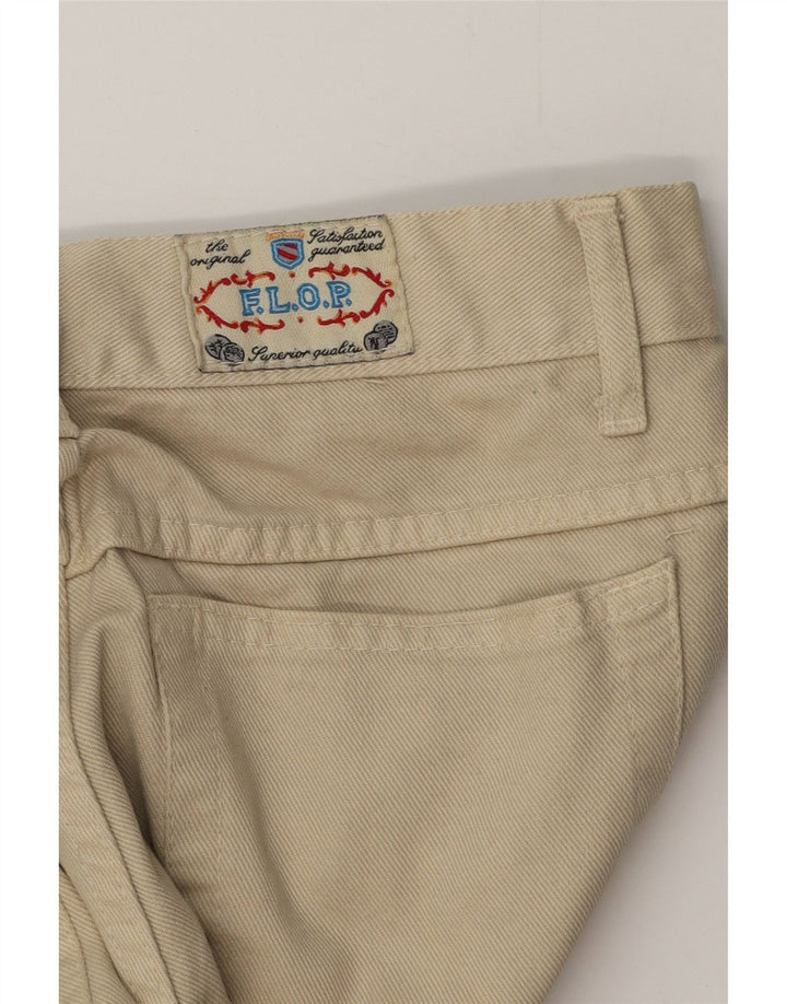 VINTAGE Damen Tapered Jeans W28 L32 Beige