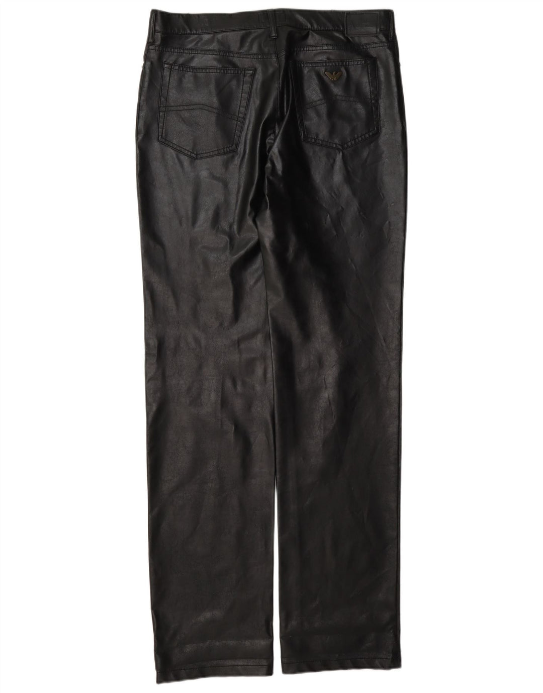 Armani Damen Lederhose W30 L35 Schwarz