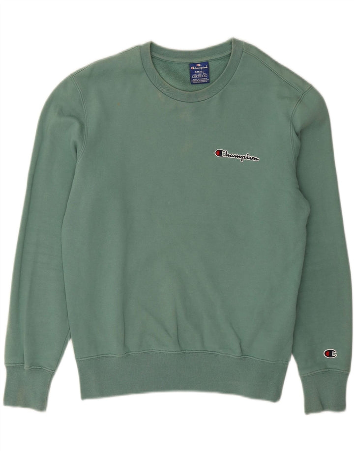 CHAMPION Mens Sweatshirt Jumper Small Green Cotton Vintage Champion and Second-Hand Champion from Messina Hembry 