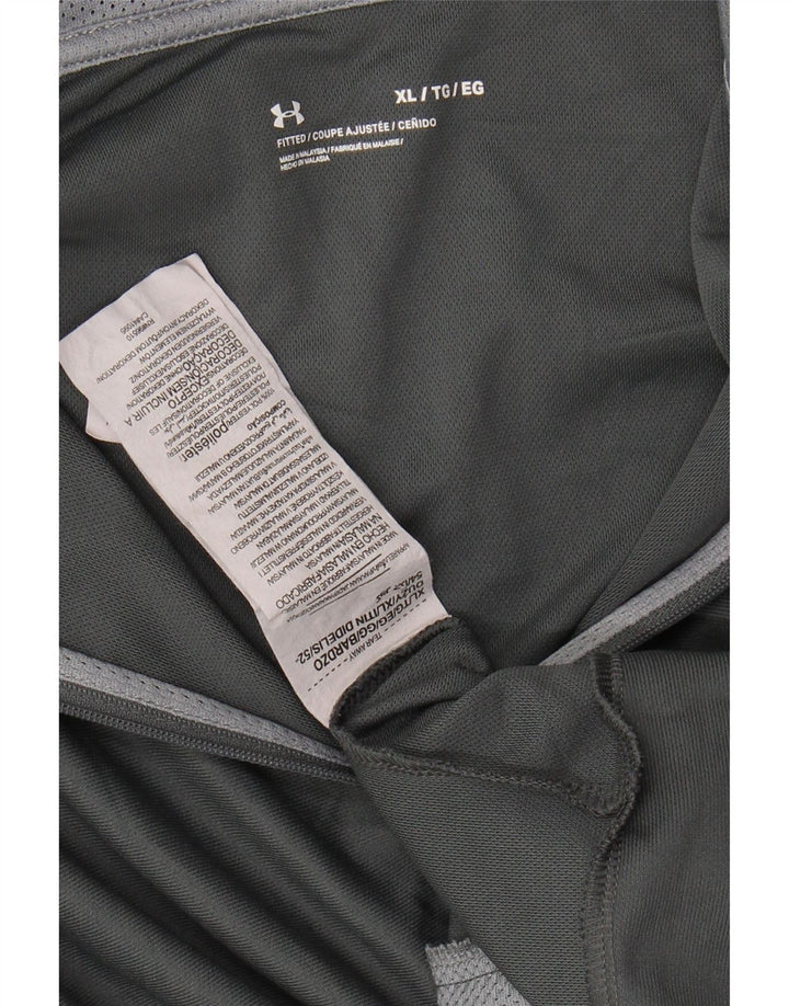 UNDER ARMOUR Herren-Trainingsanzug-Oberteiljacke XL Graues Colourblock-Polyester