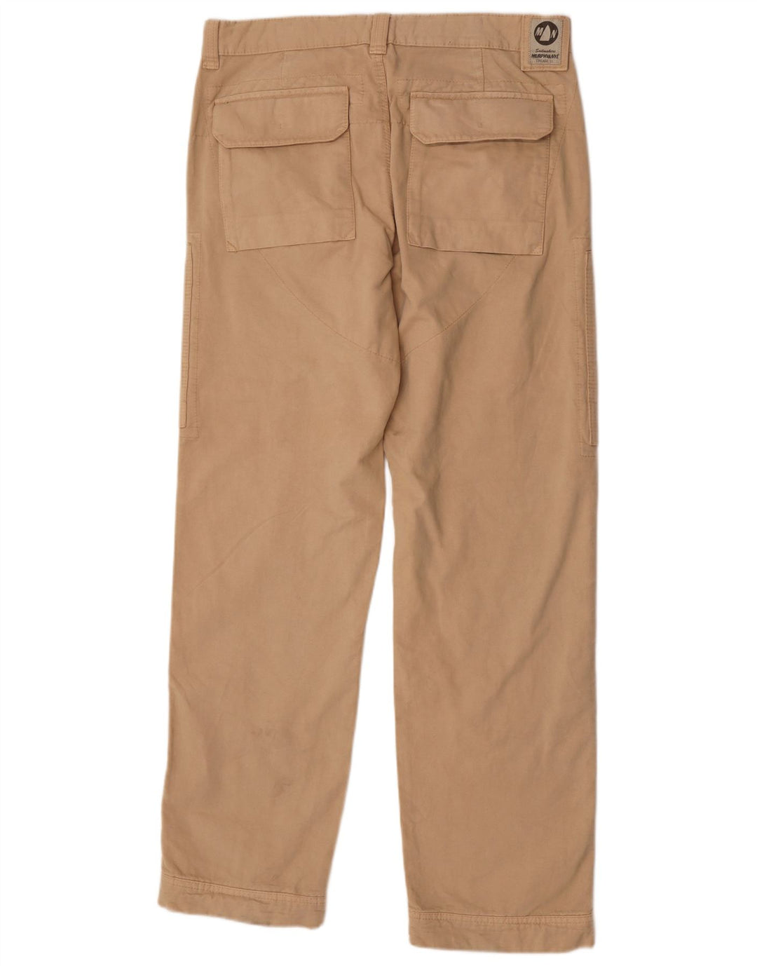 Murphy & Nye Gerade Herren-Cargohose W36 L34 Beige Baumwolle