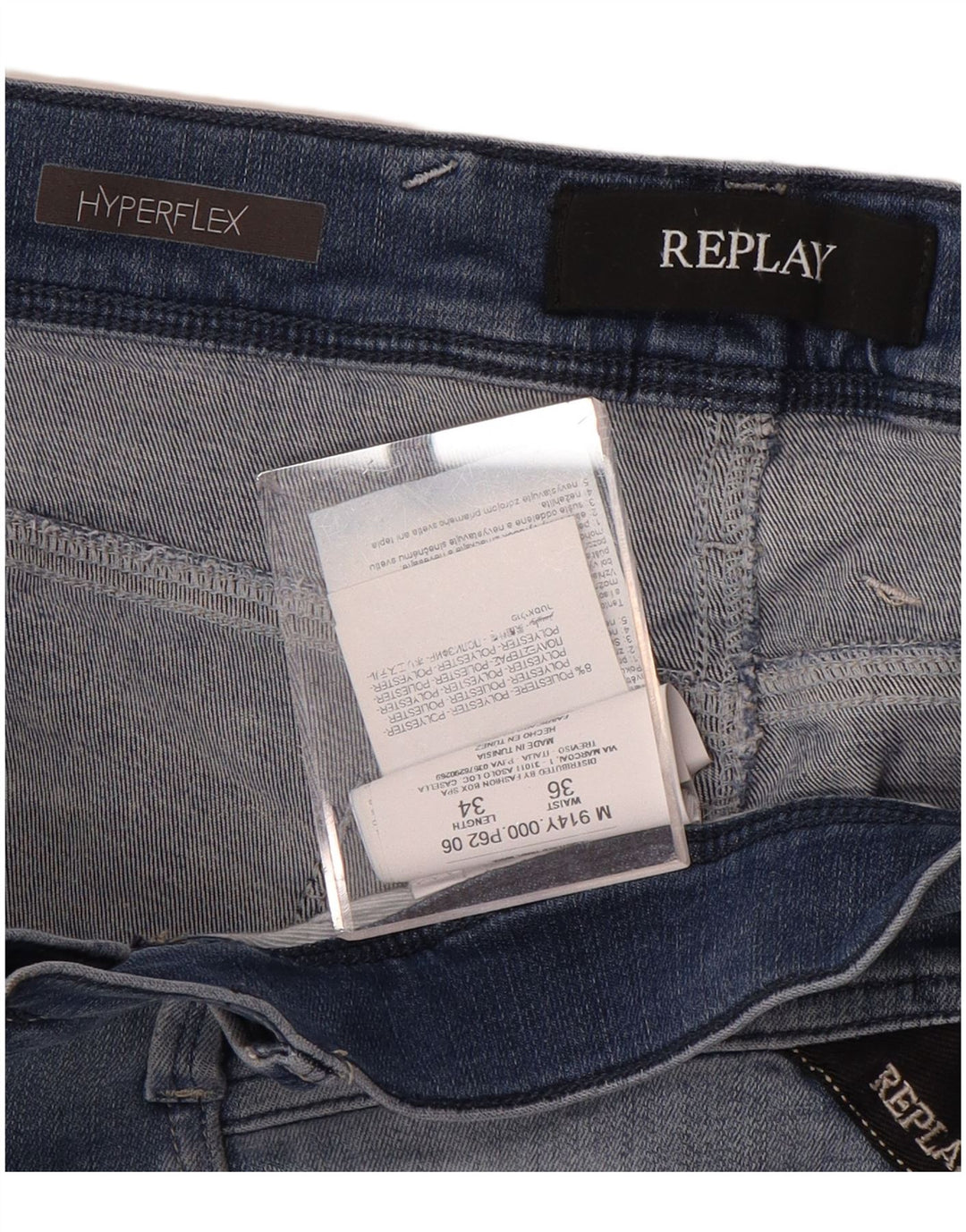 Replay Herren Slim Jeans W36 L34 Blaue Baumwolle