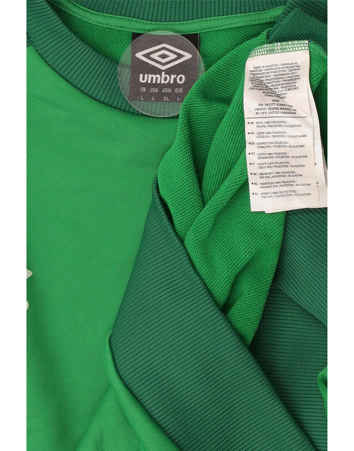 Umbro Herren-Sweatshirt-Pullover, großes grünes Polyester