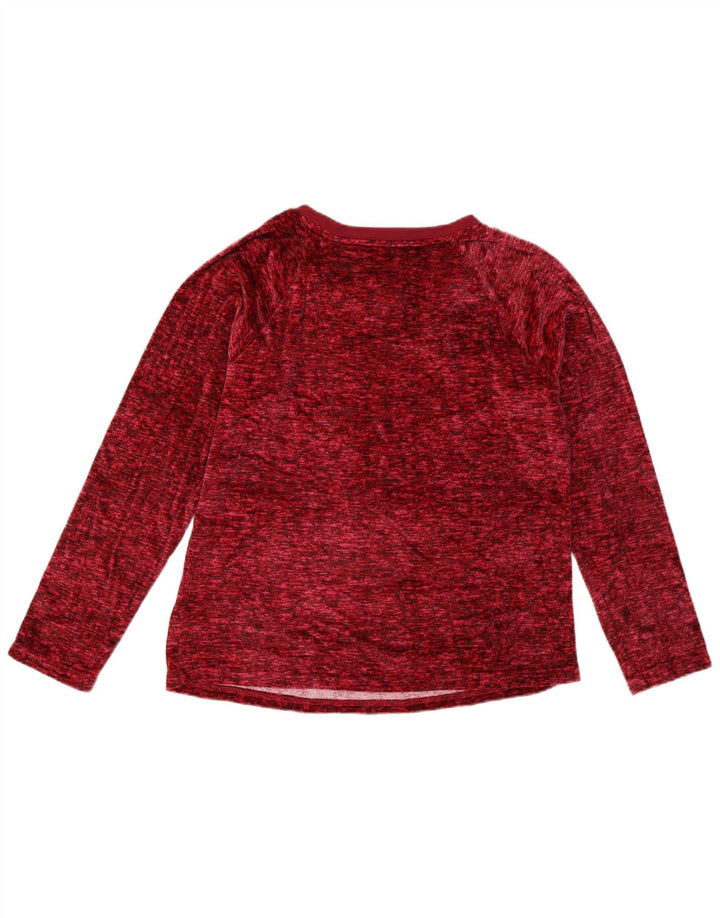 Laura Ashley Damen Top Langarm UK 14 Mittelrosa Polyester