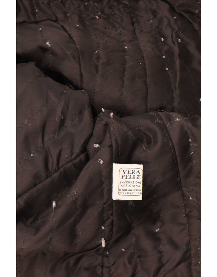 Vintage Damen Lederjacke IT 46 Large Schwarz