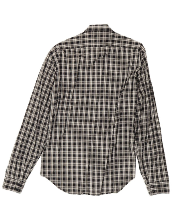 Calvin Klein Herrenhemd Medium Black Check Cotton