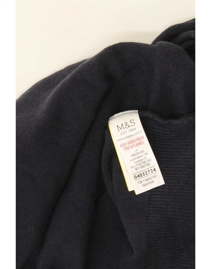 Marks & Spencer Offener Damen-Cardigan-Pullover UK 14 Medium Marineblau Acryl