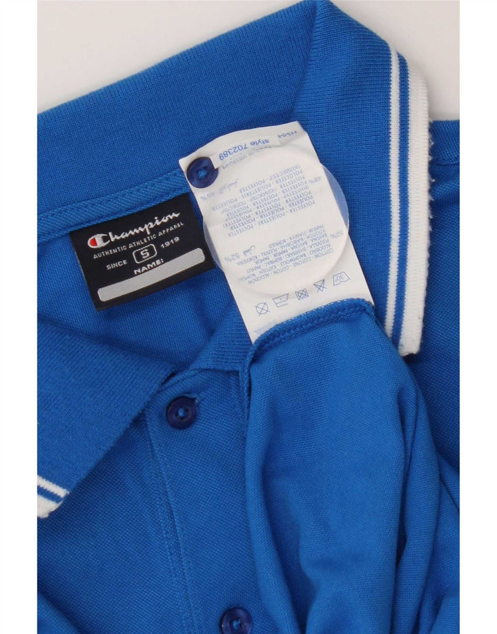 Champion Herren-Poloshirt mit Grafik, klein, blau gestreift, Baumwolle